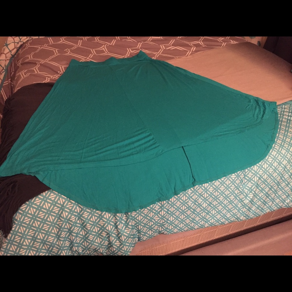 NY Collection blue green maxi skirt